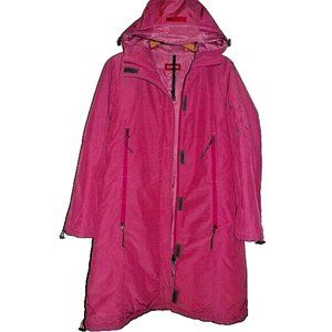 Size S REPLAY (EUR) Pink Mid Length Cotton Blend Urban Cargo Parka Jacket